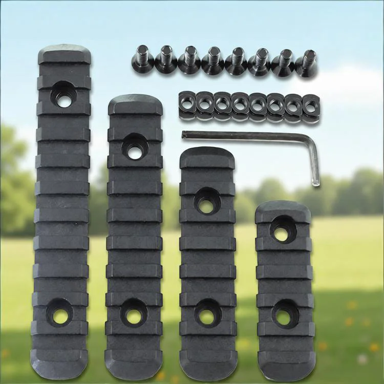 MLOK Juego de tiras de alambre guía de nailon (4 piezas) - Accesorio táctico para pistolas de juguete M16/HK416 (ajuste universal)