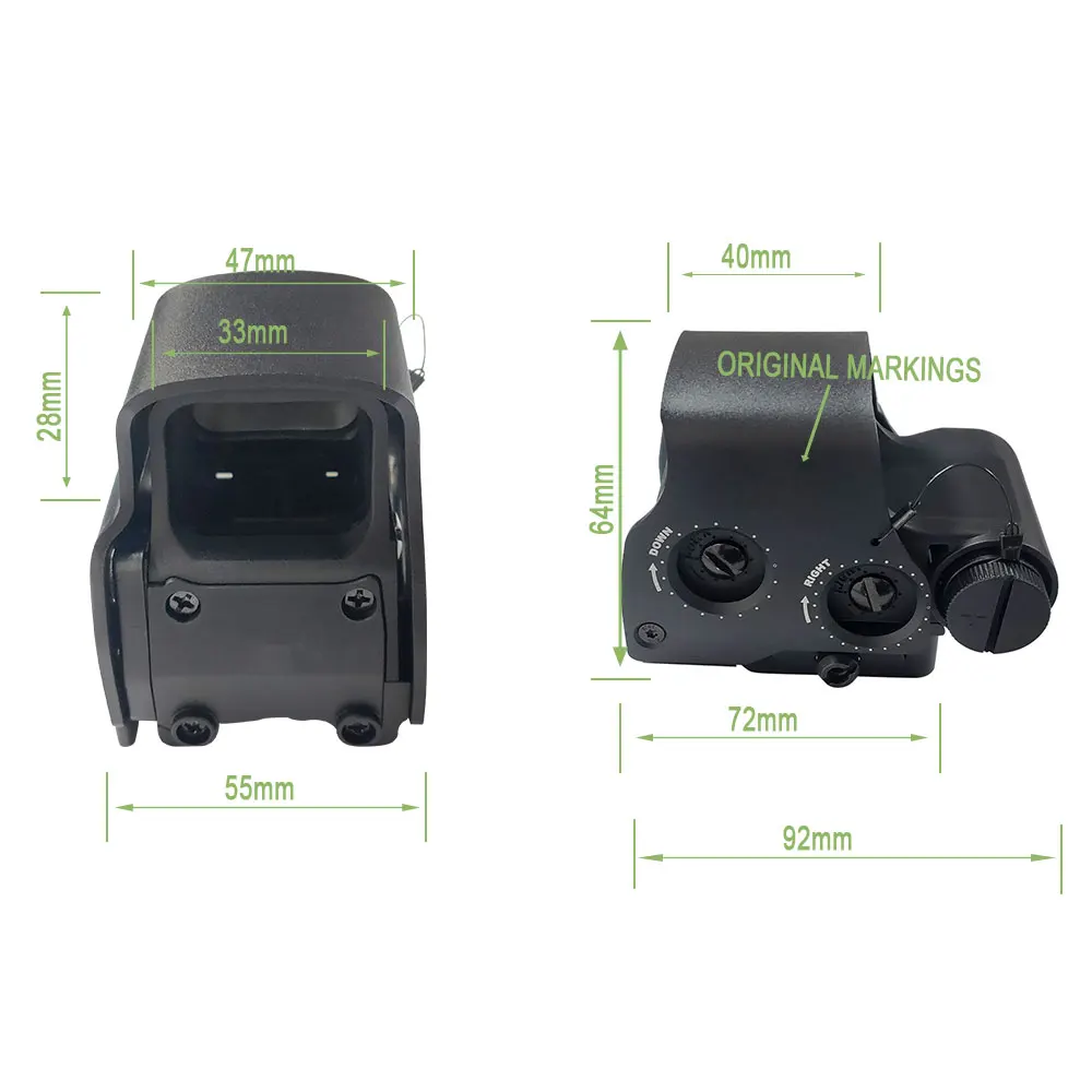 Mira holográfica de punto rojo 558, lupa G33 3X, óptica Wea-pon, mira réflex, accesorios de caza - imagen 5