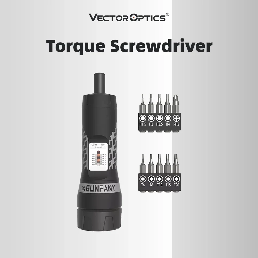 Destornillador de torsión ajustable con óptica vectorial para hacer montaje de alcance