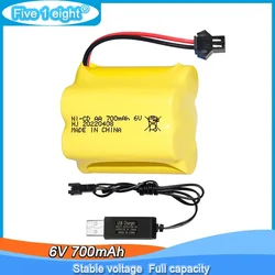 Batería Ni-Cd RC 6V 700mAh con cargador para camión militar táctico