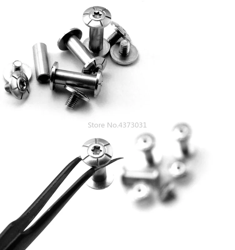10 juegos de tornillos de sujeción de acero inoxidable para bricolaje, cuchillo plegable hecho a mano, tornillo, mango de cuchillo recto, remache, par de bloqueo, herramienta para hacer tornillos - imagen 4