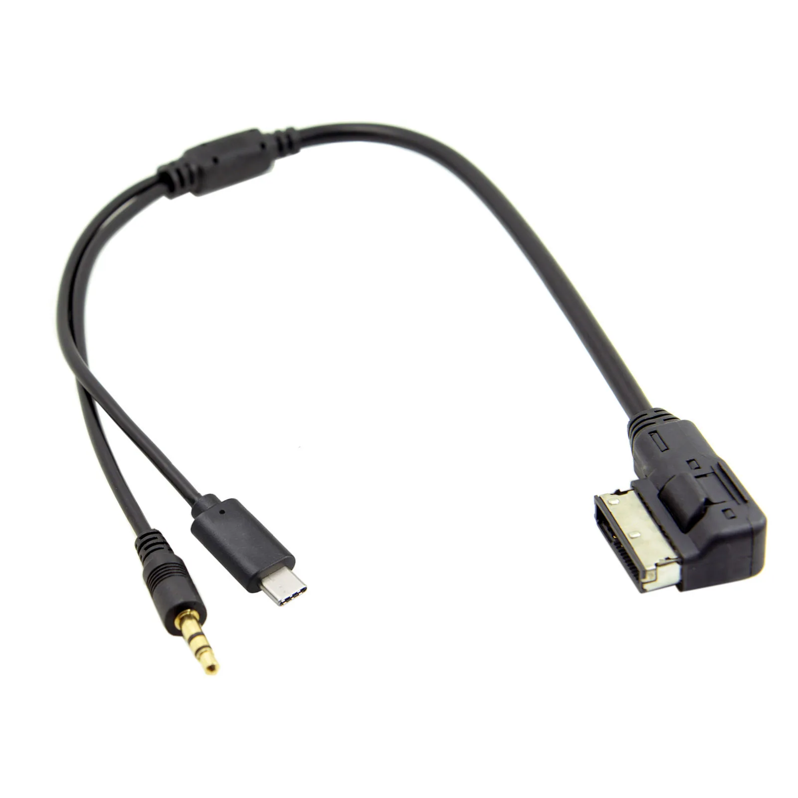 CY-Cable adaptador auxiliar de Audio estéreo para coche, adaptador de Audio y USB-C de 3,5mm para VW, AUDI 2014, A4, A6, Q5, Q7 a AMI MDI - imagen 3