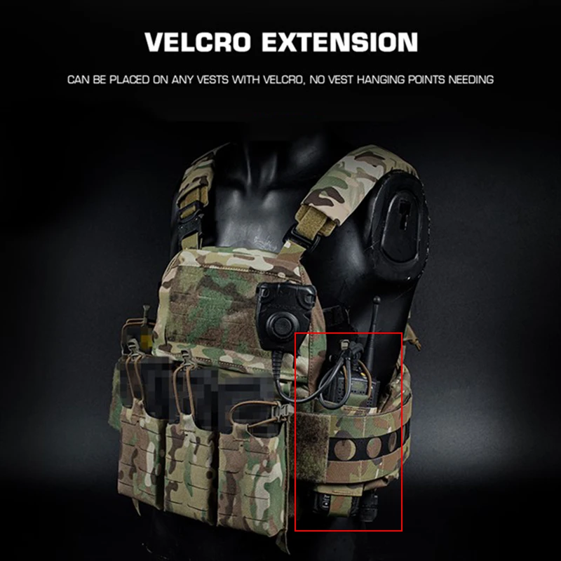 Bolsa táctica para Radio, soporte elástico para revistas, Molle lateral, Compatible con Airsoft, utilidad de caza, bolsa Mag - imagen 4