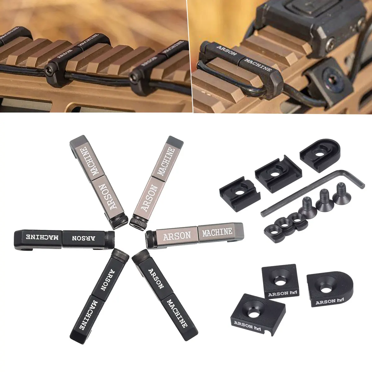 Clip guía cables MLOK para linterna táctica Surefire Scout – Arson - imagen 2