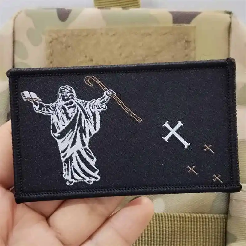 Parche táctico moral con gancho y bucle – Oraciones de Jesús