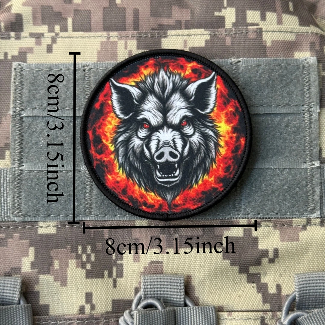 Parche táctico Chevron Totem Beast Morale, parches militares bordados con gancho para ropa, mochila, pegatina decorativa personalizada - imagen 2