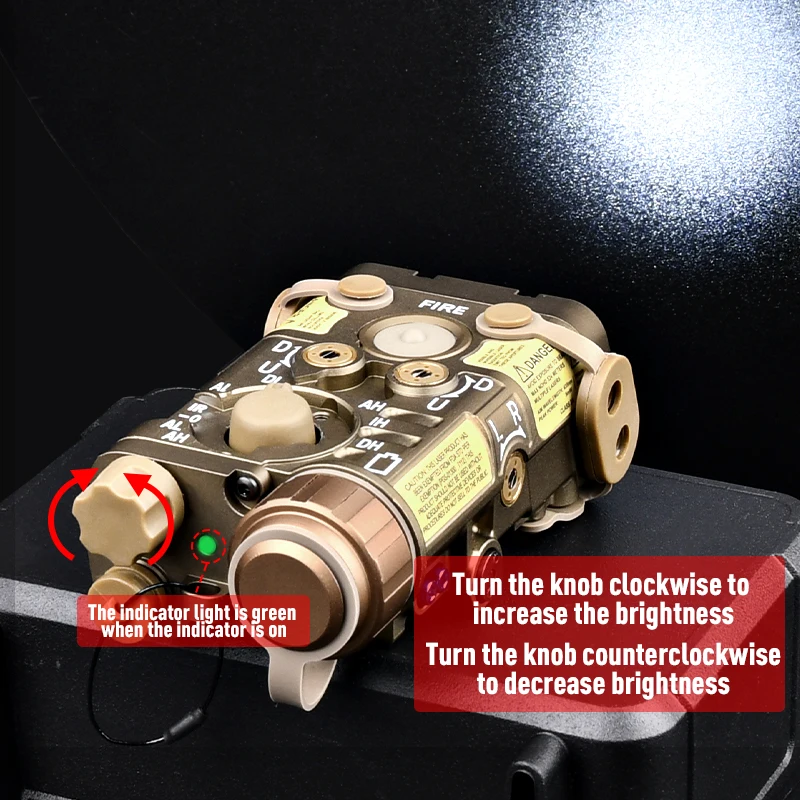 WADSN-luz táctica de Metal NGAL, punto rojo, verde y azul, potente puntero láser, linterna, arma, accesorios de caza Airsoft - imagen 5