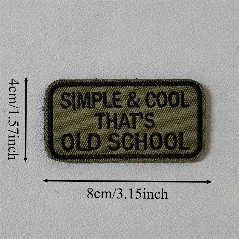 Parche Bordado SIMPLE&COOL Estilo Retro, Insignia Táctica con Velcro, Adhesivos para Mochila, Parches para Ropa - imagen 3