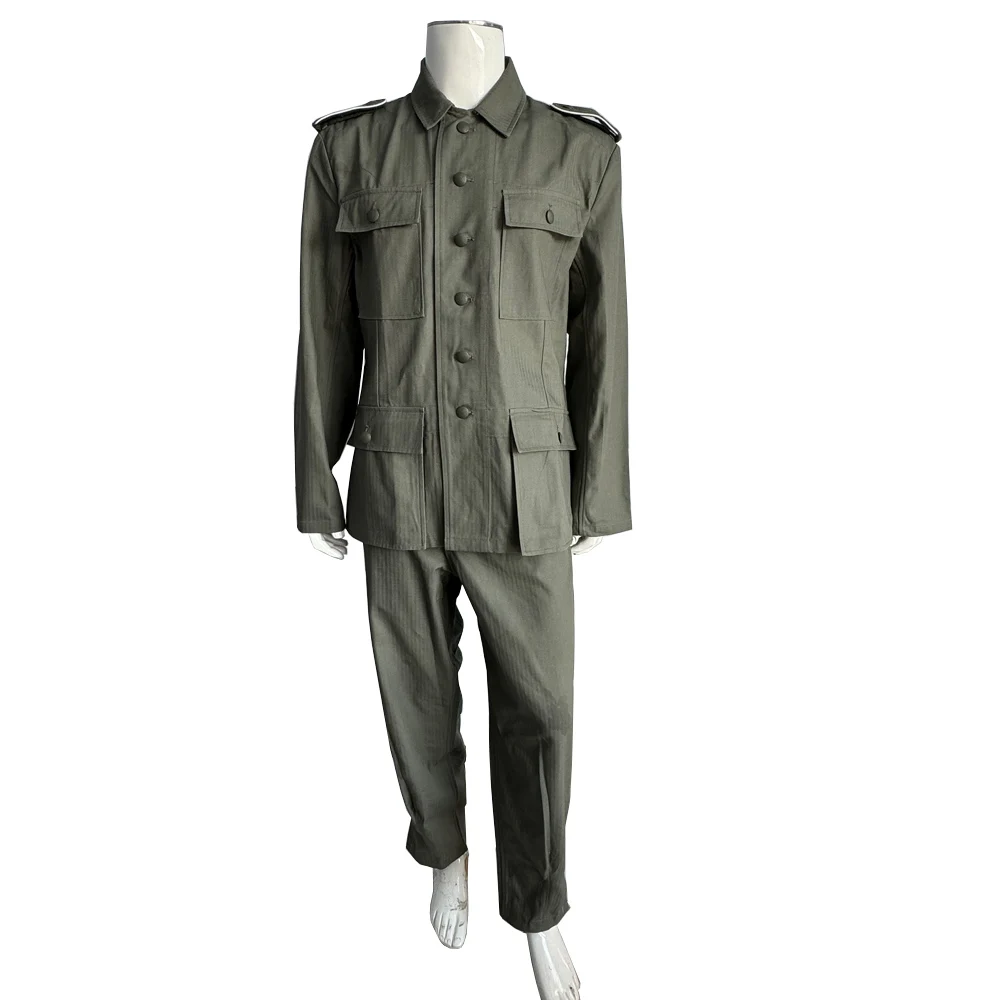 Chaqueta y pantalones de uniforme alemán de la Segunda Guerra Mundial, chaqueta de vestir alemana Vintage para hombre, pantalones, uniforme táctico - imagen 2