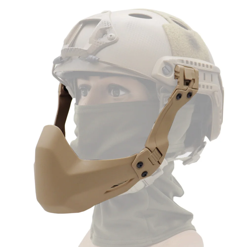 Casco táctico VULPO, máscara de media cara para caza, Airsoft, Paintball, gafas de protección para juego CS, equipo de casco rápido - imagen 4