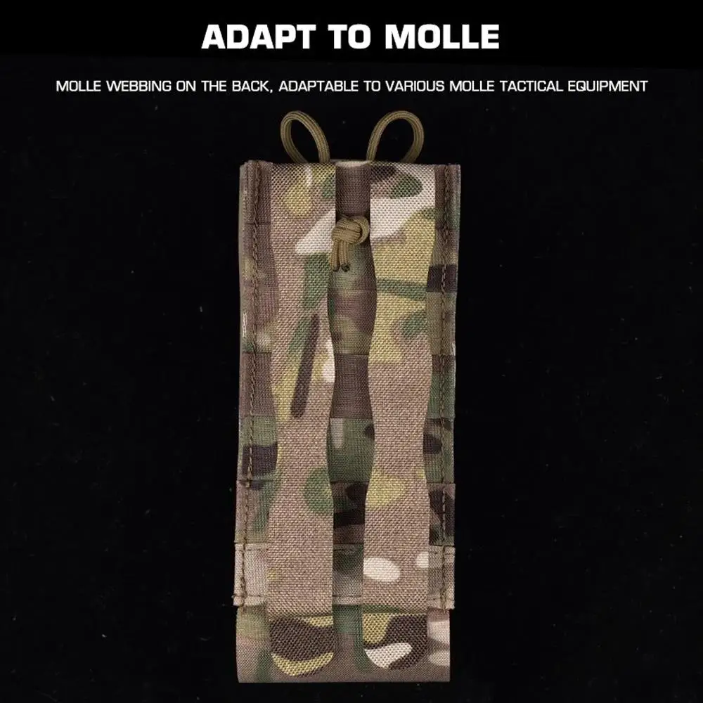 Bolsa táctica Molle para Radio, ligera, para caza, MPU5 PRC163 152 148, Walkie Talkie, bolsa ajustable para interfono de combate Airsoft - imagen 5