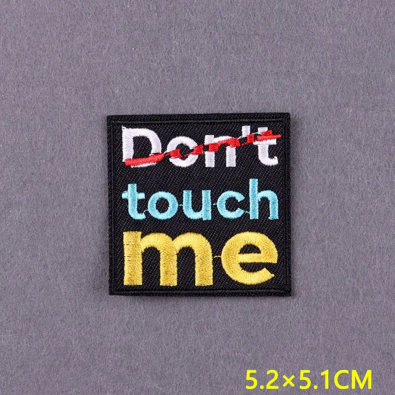 Parches bordados con palabras para planchar en la ropa, insignias de eslogan DIY, parches termoadhesivos para ropa, decoración de mochila - imagen 4