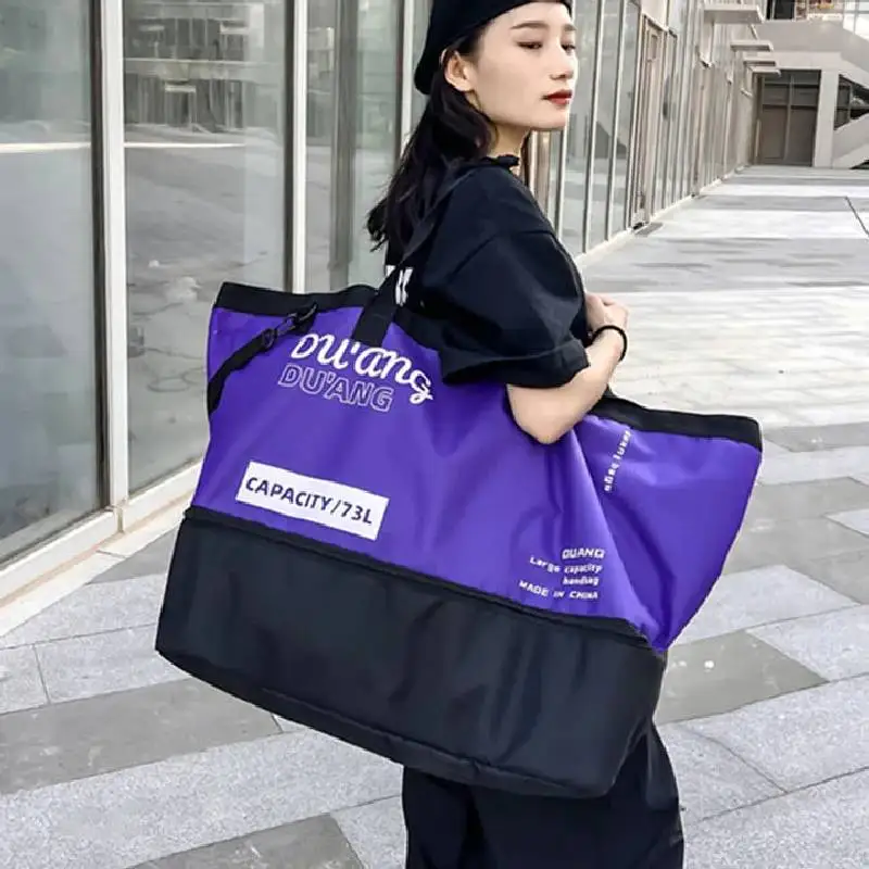 XA56WA-Bolso de hombro de gran capacidad para hombre y mujer, bolsa de viaje informal, a la moda, para baloncesto y fin de semana - imagen 2