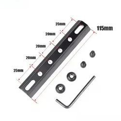 Soporte rail Picatinny M-LOK para linterna táctica aluminio