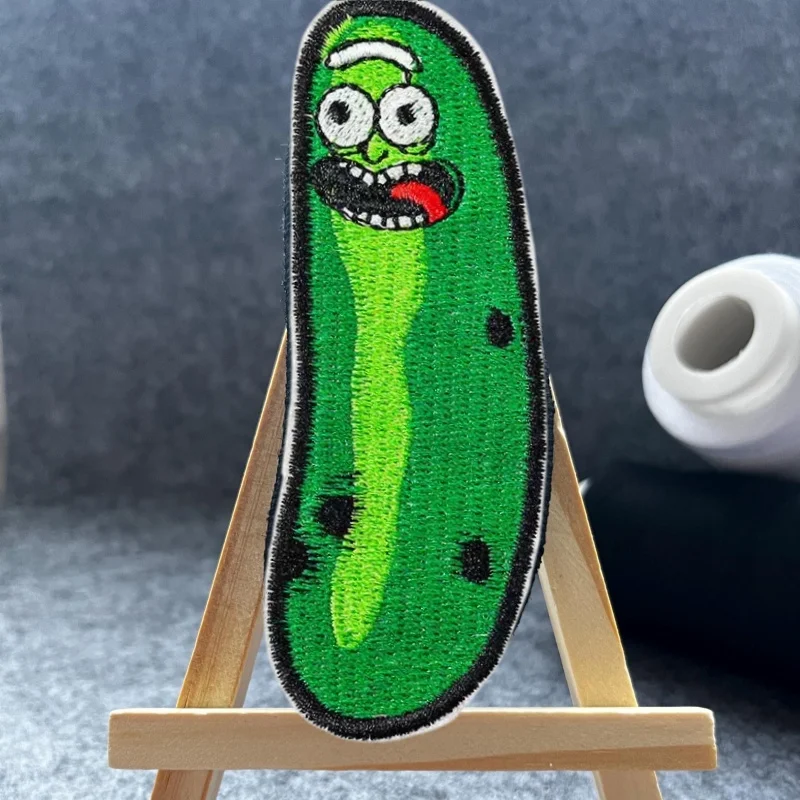Insignia de moral cosida a mano para planchar, bordado de fruta y pepino de dibujos animados, brazalete táctico, bolsas de ropa, pegatinas decorativas personalizadas - imagen 2
