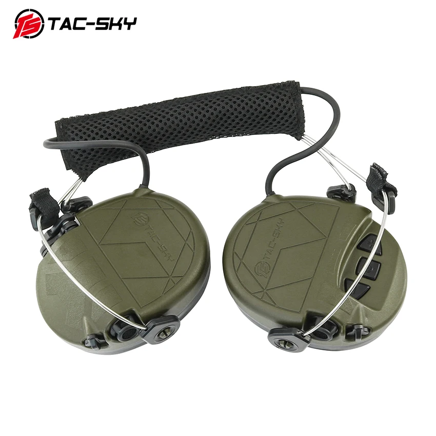 TAC-SKY electrónico TAC302 detrás de la cabeza protección para los oídos auriculares tácticos almohadilla de Gel para los oídos Airsoft auriculares de tiro orejeras de caza - imagen 5