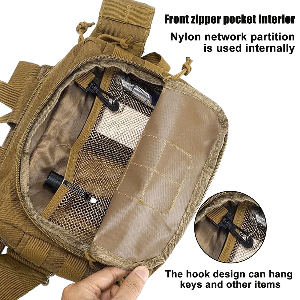 Bolso cruzado táctico MOLLE, bolsa de transporte para revistas, almacenamiento EDC multiusos para exteriores, bolso de hombro, accesorios de caza - imagen 3