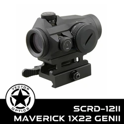 Vector Optics Maverick 1x22 GenII Mira de Punto Rojo Compacta con Tamaño de Punto 3MOA y 11 Niveles de Intensidad Para AR 15 AK .223 .308