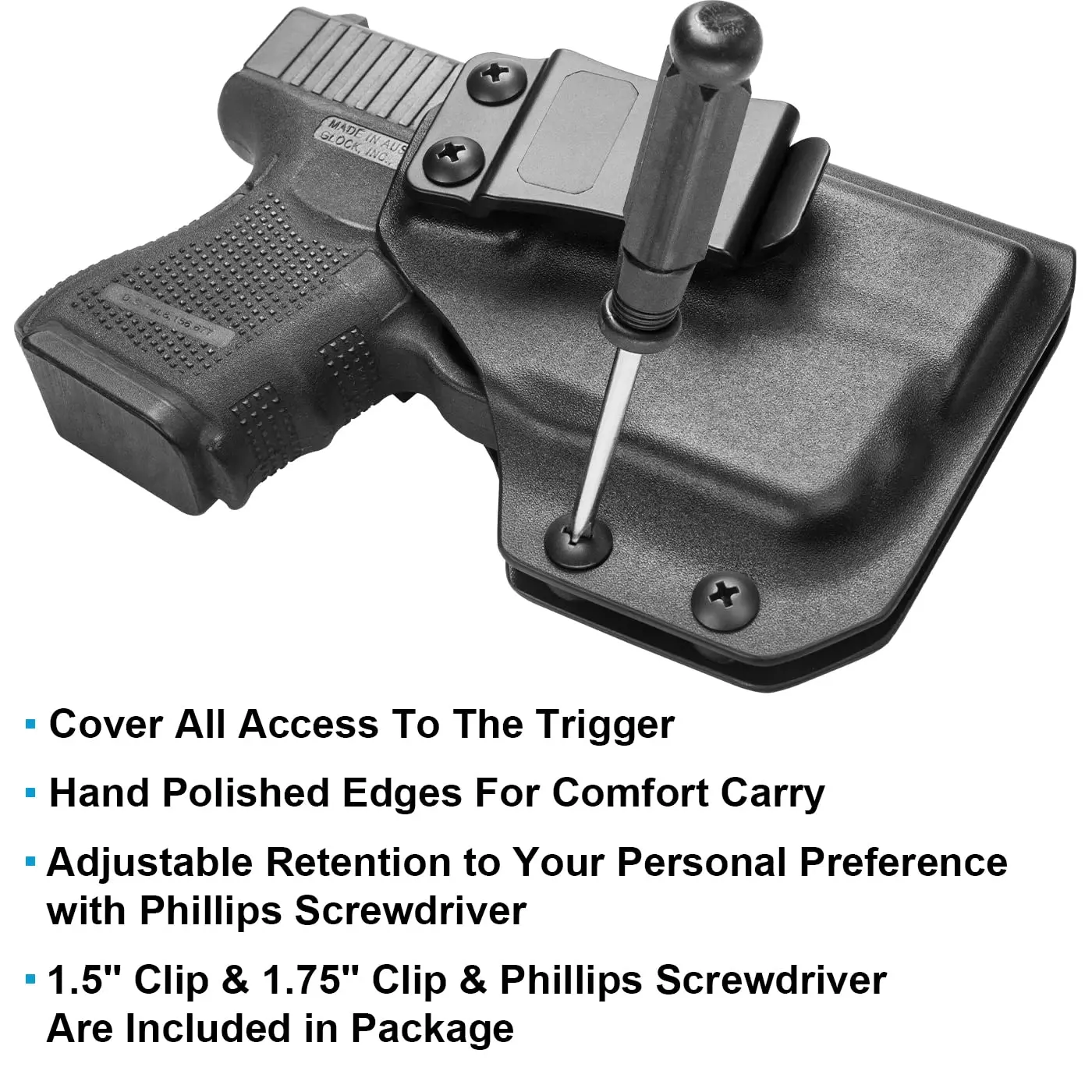 Para Glock 26 27 28 33 con TLR-6, solo funda, cinturilla interior con corte óptico, funda oculta G26 G27 G28 G33 derecha izquierda - imagen 4