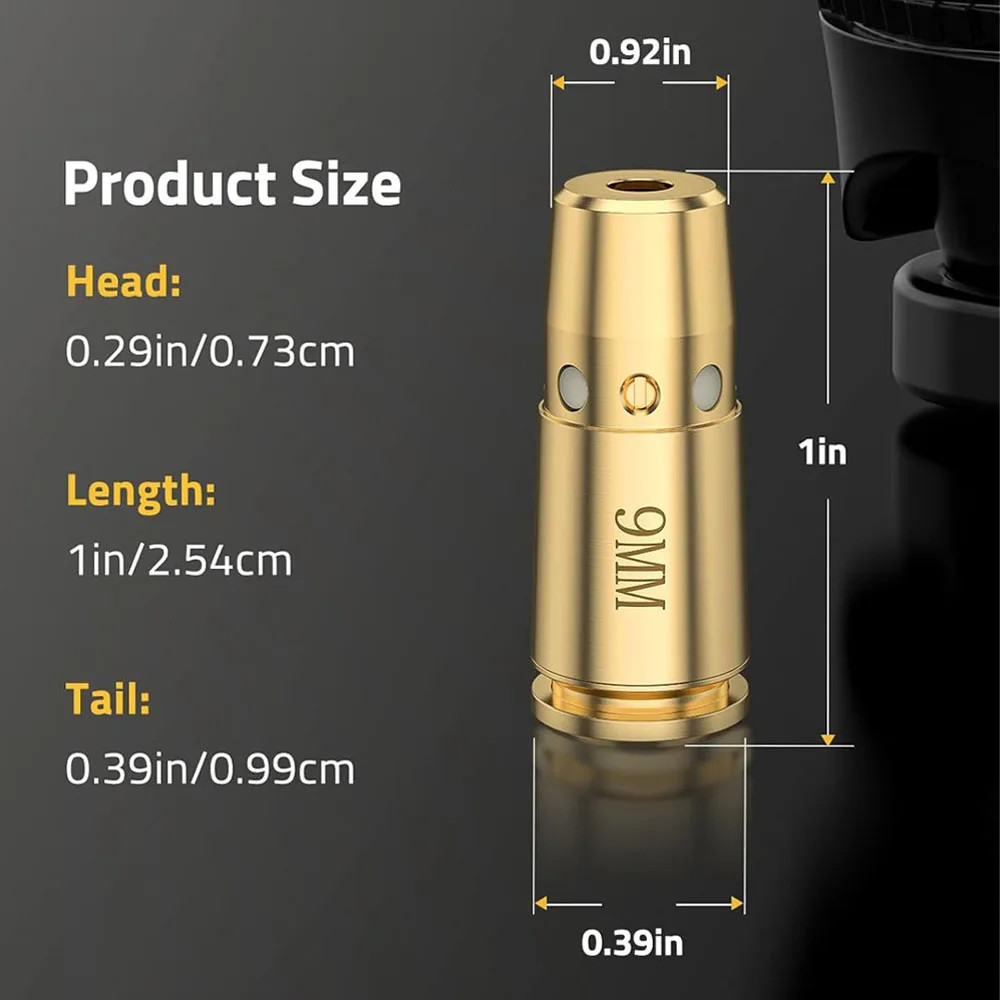 .223REM/9mm mira láser roja pistola táctica láser Boresighter cartucho Mira de cero para ajuste de alcance de caza Airsoft - imagen 4