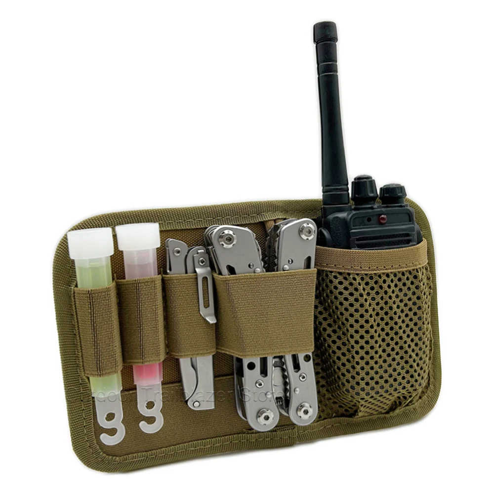 Panel táctico Molle con gancho y bucle, organizador de Panel de inserción, bolsa de malla con cremallera, conjunto para mochila, chaleco de caza, bolsa, accesorios - imagen 5