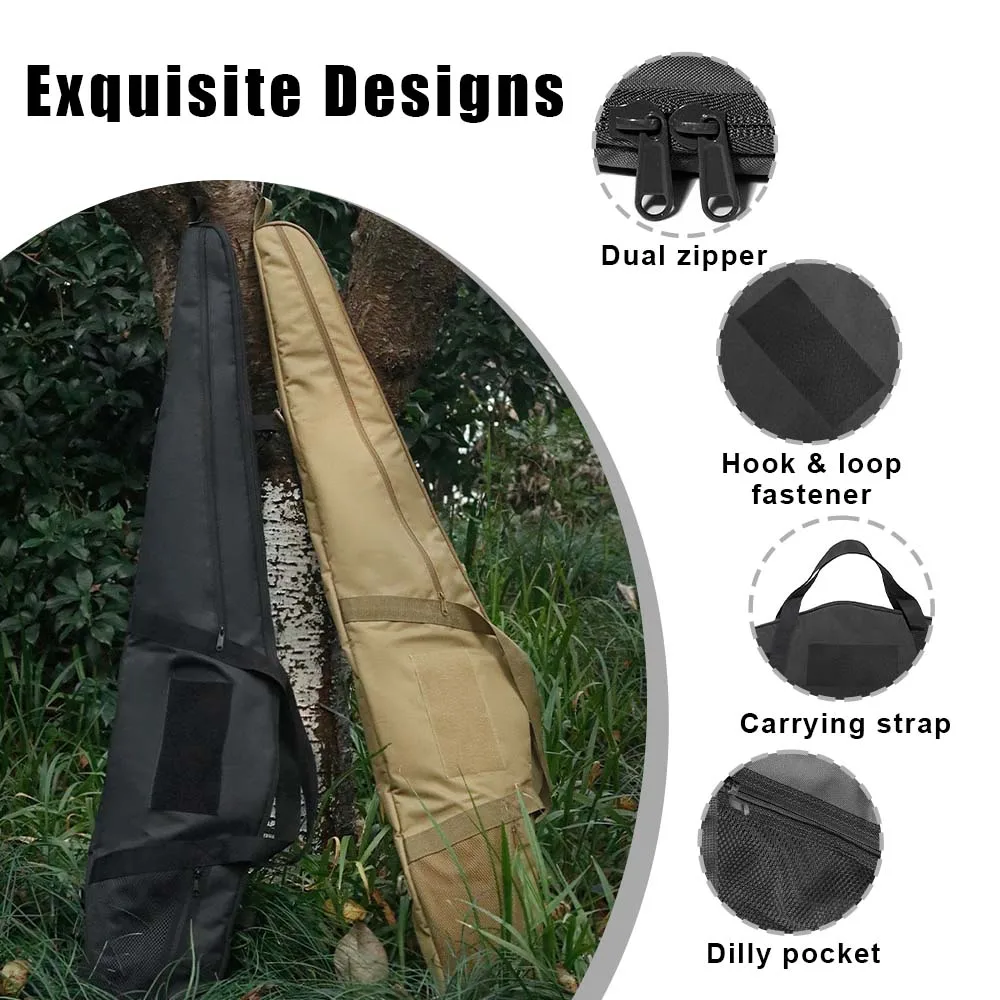 Funda para rifle táctica acolchada con bandolera protectora - imagen 3