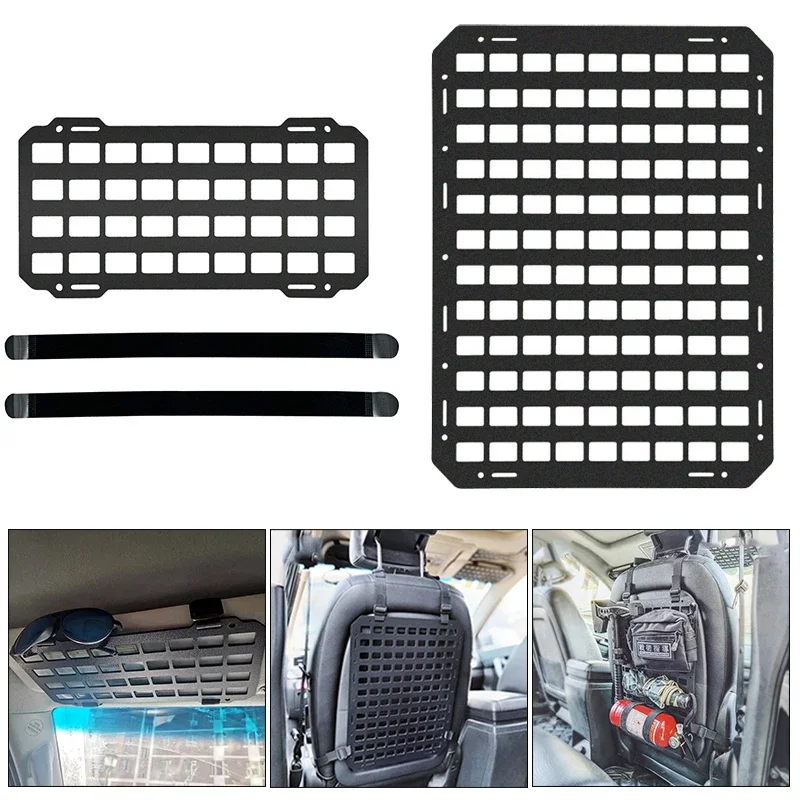 Organizador de vehículos de 430x330x3mm, Panel Molle montado en el respaldo del asiento táctico para almacenamiento Modular, accesorios de Interior de coche de plástico ABS - imagen 2