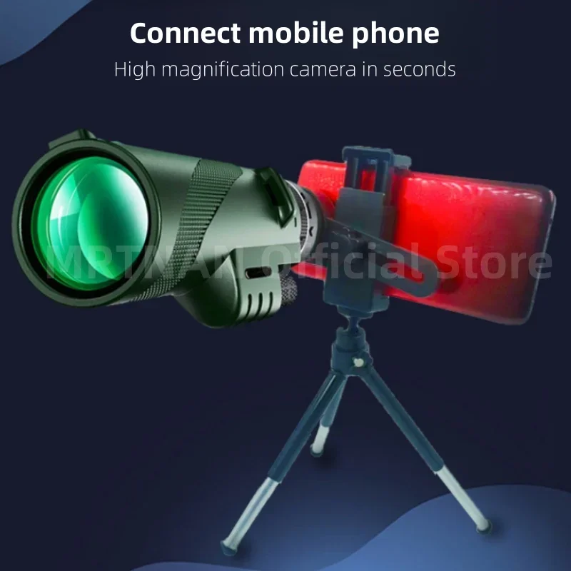 Telescopio portátil HD plegable de larga distancia, Mini telescopio potente de 80x100 para caza, deportes, Camping al aire libre, Viajes - imagen 2