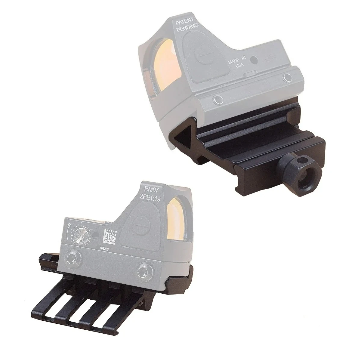 Soporte offset RM 30/45° AR15 – Montaje lateral metálico para mira - imagen 2
