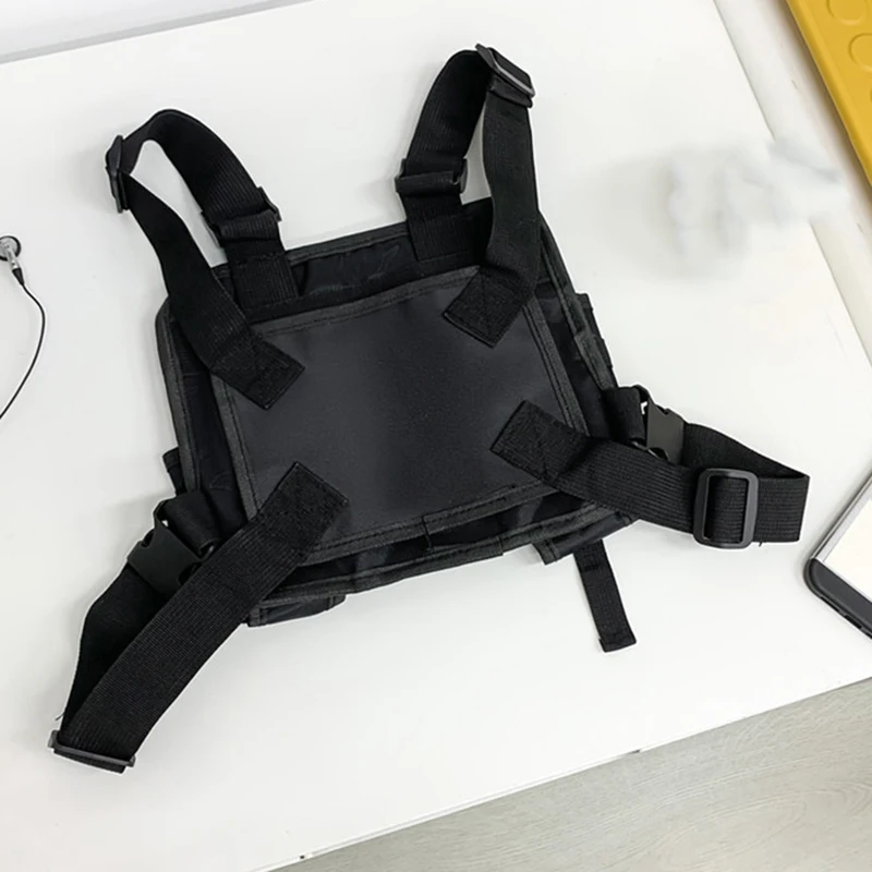 Chaleco táctico para hombre al aire libre, bolsa deportiva con múltiples bolsillos, bolsa de pecho para entrenamiento, senderismo, Camping, viajes, ciclismo, caza, mochilas - imagen 5