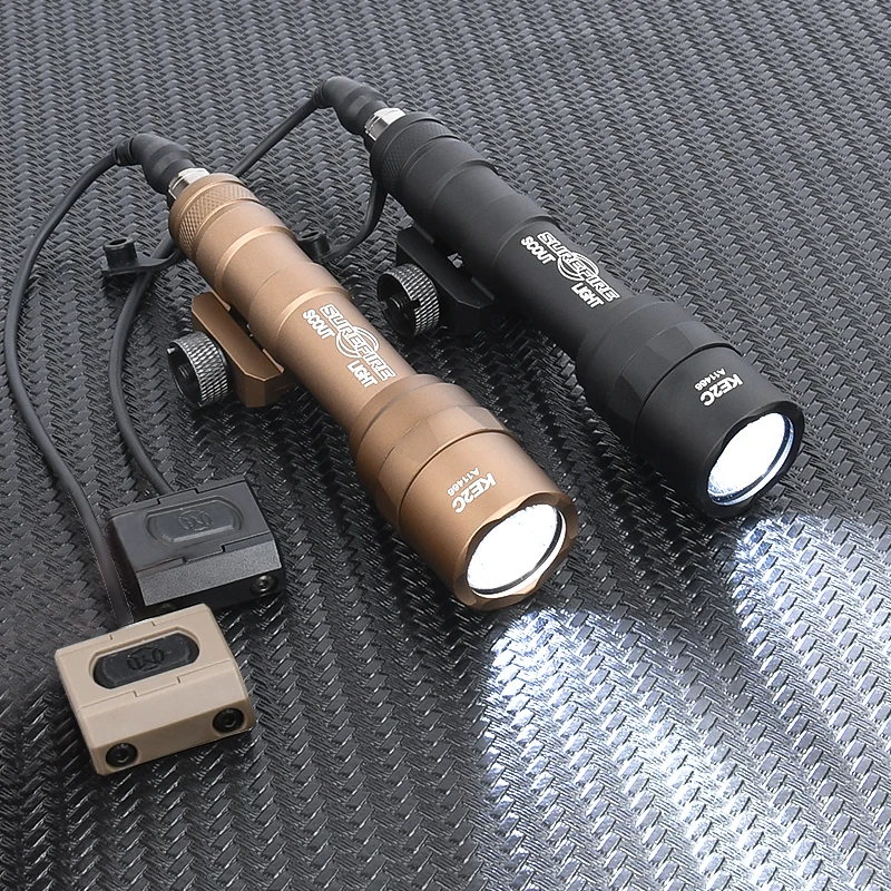 Surefir-linterna táctica SF Airsoft M600 M600U, luz blanca de 600 lúmenes, compatible con riel de 20mm, Más estilo, interruptor de presión, lámpara de caza - imagen 4