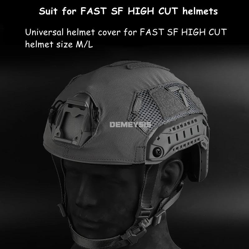 FAST SF-funda para casco de corte alto, ligera, para tiro al aire libre, caza, casco táctico, cubierta de camuflaje, cascos deportivos de combate, paños - imagen 5