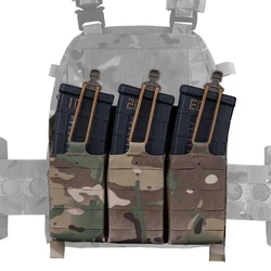 Bolsa Táctica Triple para Cargadores 5.56 FCPC V5 con Montaje G-Buckle, Panel Frontal para Chaleco Portaplacas de Caza, Bolsa para Cargadores de Airsoft