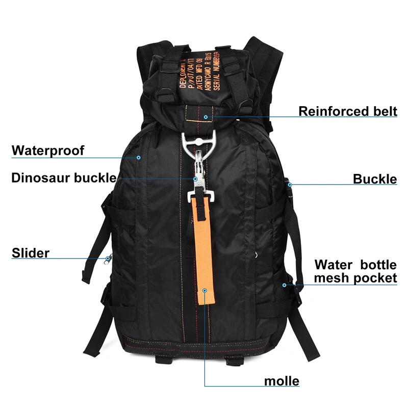 Mochila de viaje ligera para hombre y mujer, paquete de paracaídas de vuelo, de nailon, al aire libre para senderismo, Camping, Trekking y escalada - imagen 4