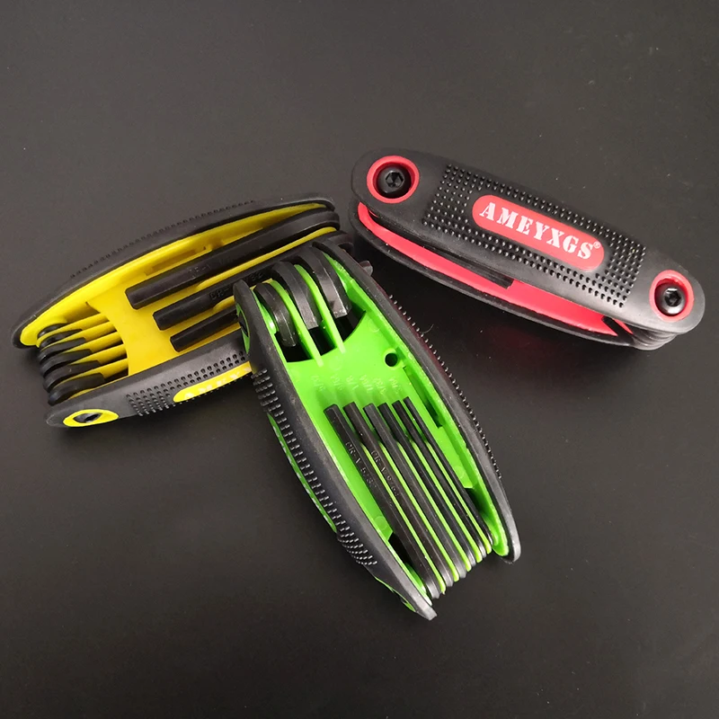 Llave de torsión hexagonal 9 en 1, llave hexagonal plegable métrica, llave Allen, combinación de mantenimiento del hogar, multiherramienta - imagen 5