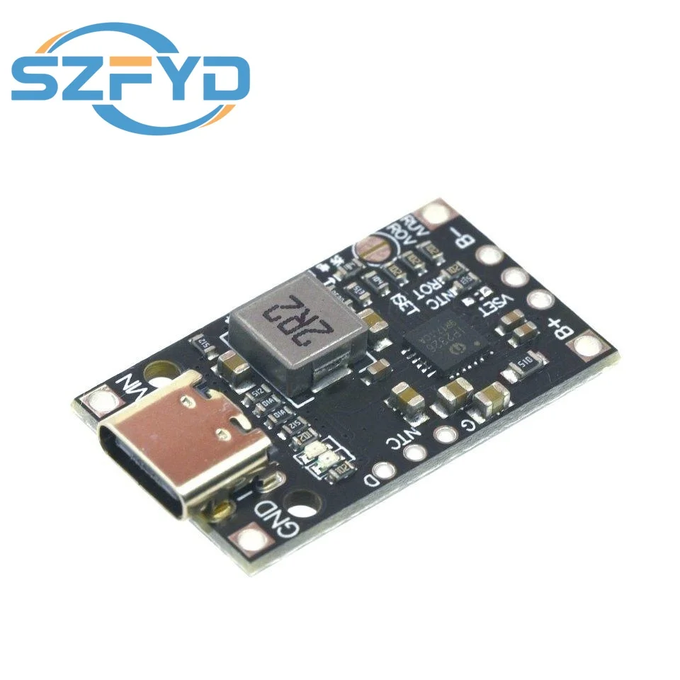 Módulo de refuerzo de carga de batería de litio tipo C USB 2/3S BMS 15W 8,4 V 12,6 V 1.5A con soporte equilibrado carga rápida con indicador