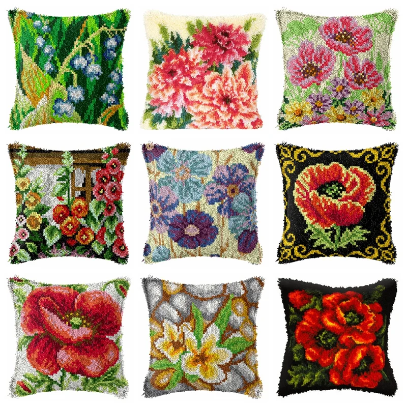 Knooppakke-Kit de ganchos de pestillo de estilo europeo, bordado de almohada, cojín de punto de cruz, Knooppakket Kussen, alfombra para atar para hacer tú mismo - imagen 2