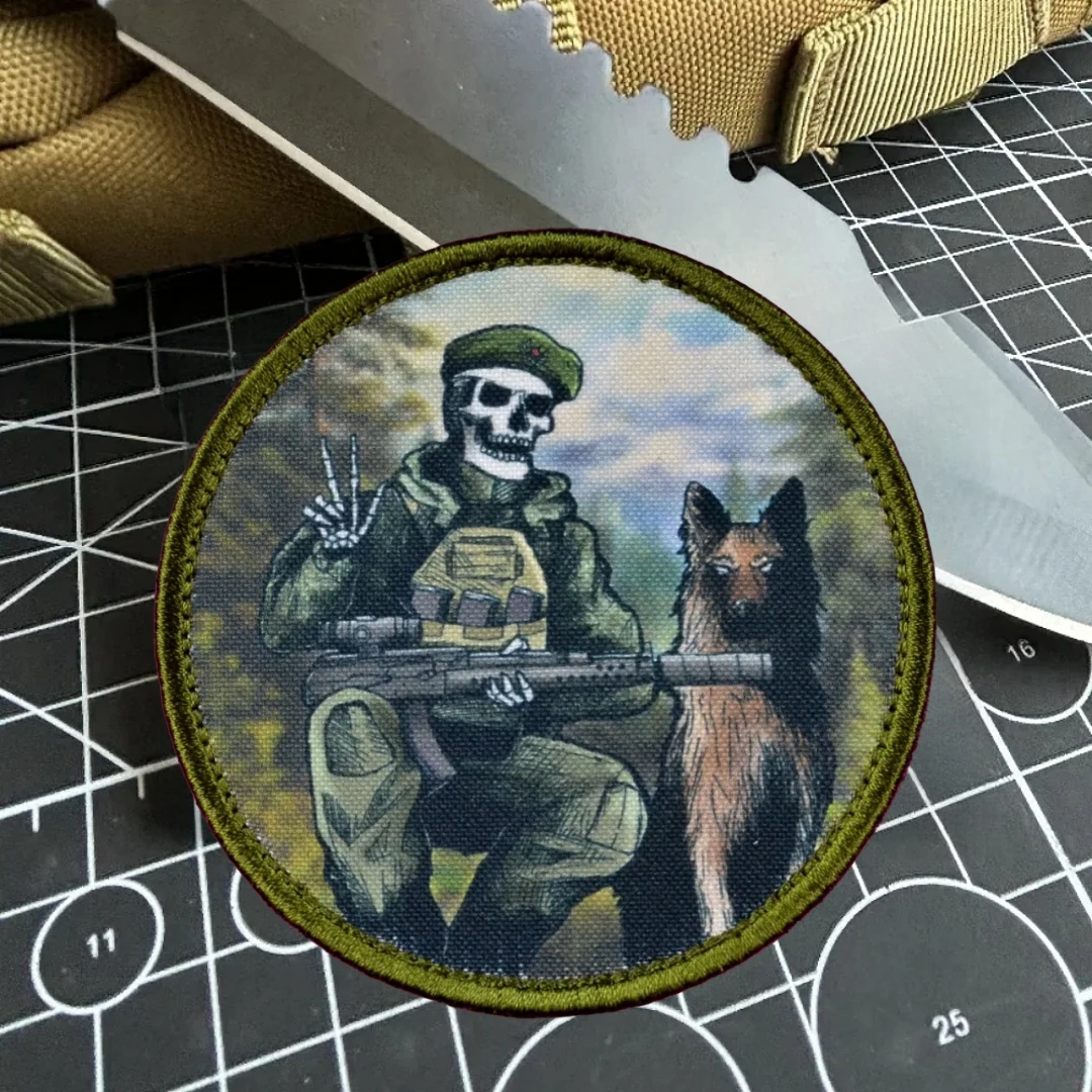 Parche táctico de "servicio de bordes", insignia de moral, brazalete militar de soldado y perro de patrulla, parches de bucle de gancho, pegatina impresa para mochila - imagen 3