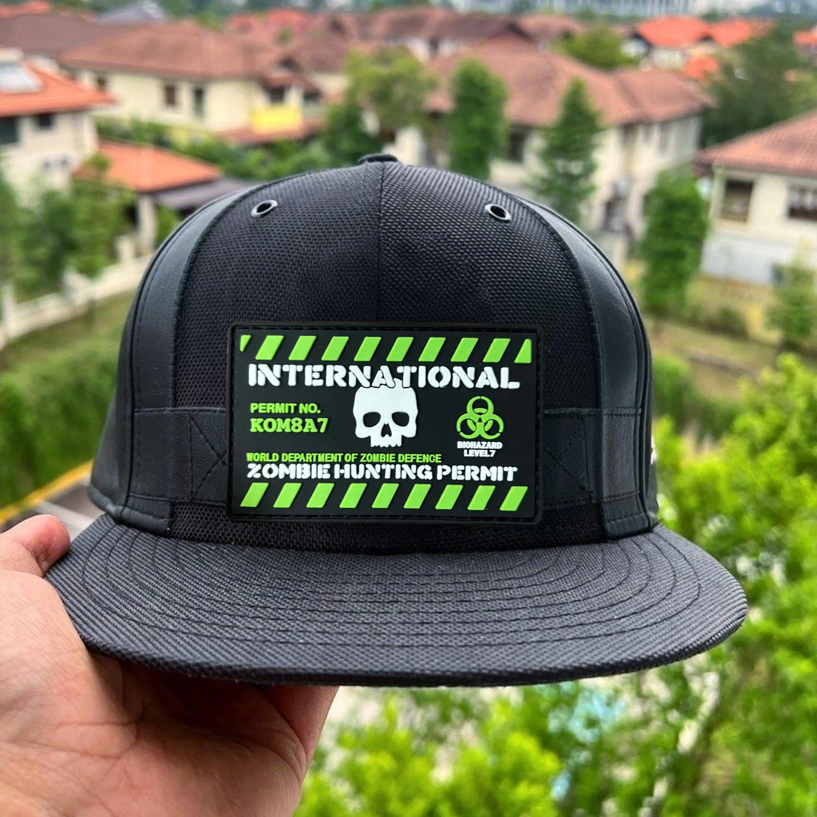 Parche táctico ZOMBIE HUNTING PERMIT, parches de gancho y bucle de PVC divertidos, insignia de moral Airsoft, brazalete del ejército militar, pegatinas para mochila - imagen 4