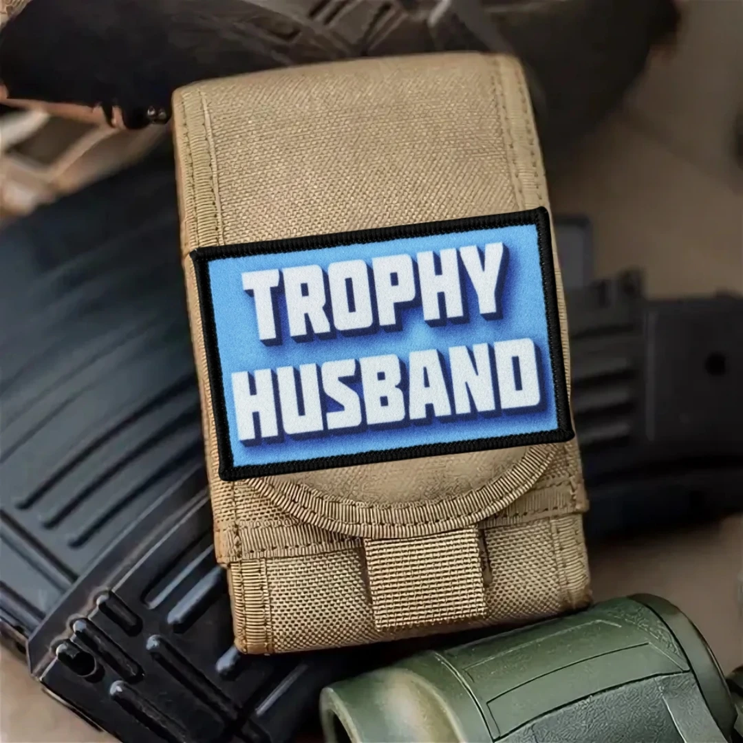 Trofeo marido táctico moral insignia parche ejército militar mochila pegatina impreso gancho y bucle parches para ropa