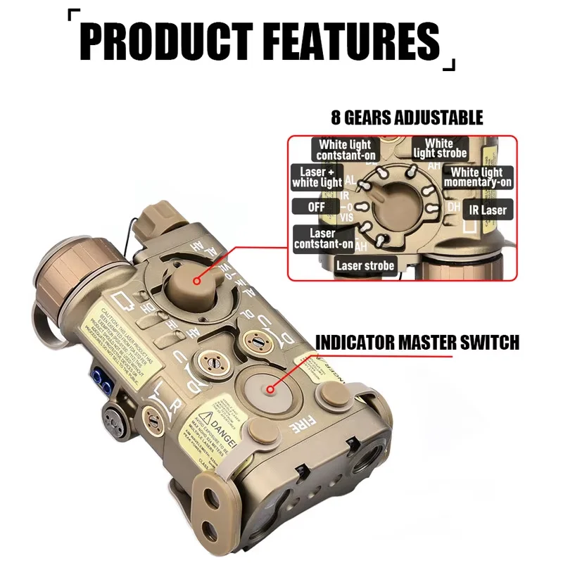 WADSN totalmente metálico PEQ15 DBAL-A2 NGAL OGL MAWL Perst-4 caja de batería Surefir SF M300 M600 linterna - imagen 5