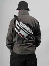 Bolso cruzado de estilo funcional, bolso de hombro táctico ligero para desplazamientos escolares, riñonera transpirable de verano