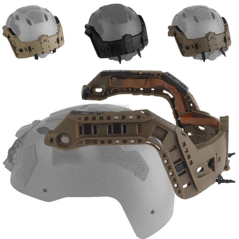 Rieles guía para casco Airsoft FAST, riel de arco integrado Modular ajustable para cascos tácticos de corte súper alto, accesorios de caza