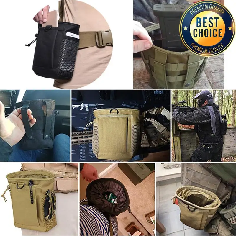 Bolsa de reciclaje portátil al aire libre, bolsa Molle de nailon 600D, bolsa táctica para escalada, engranaje EDC, deportes, caza, entrenamiento - imagen 4