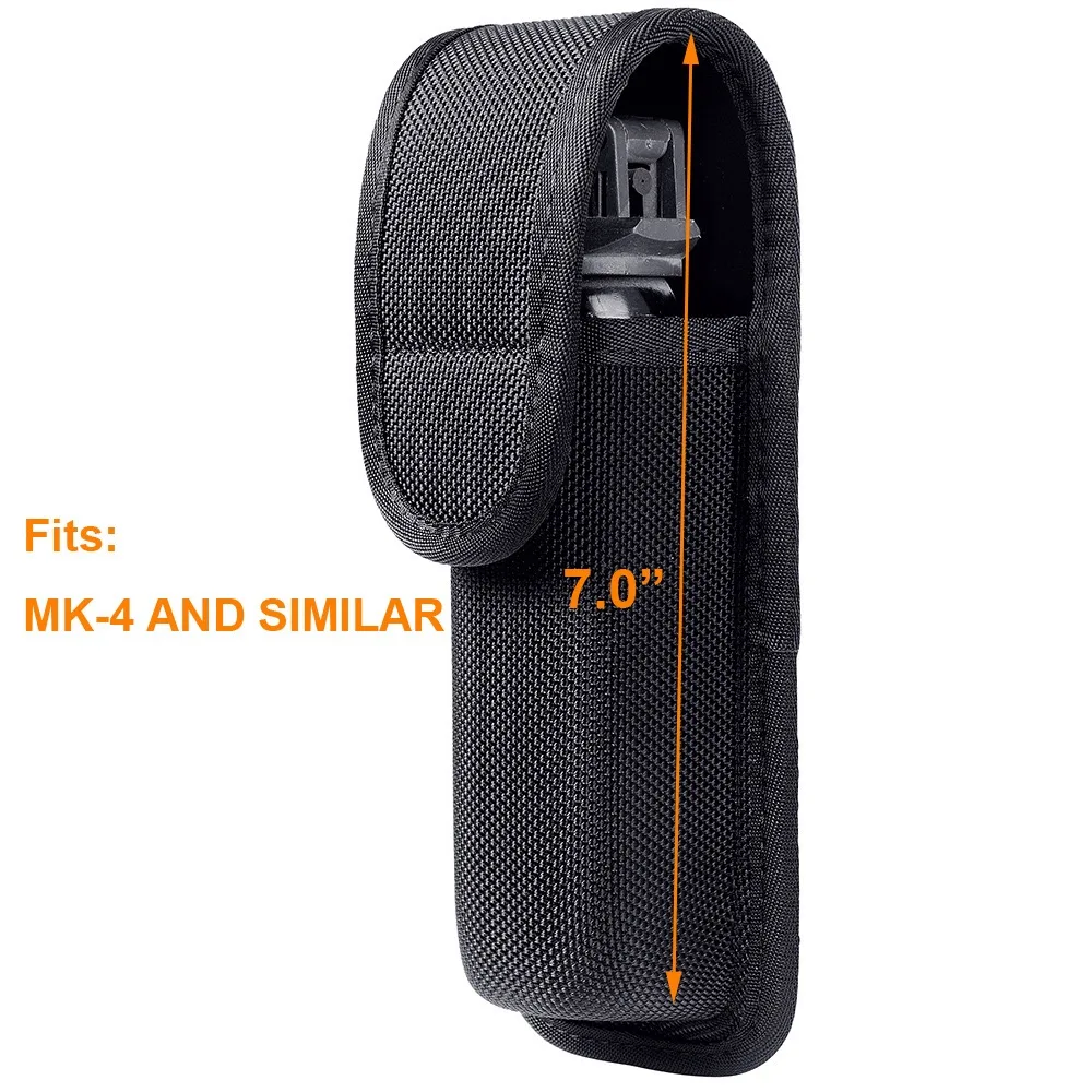 Funda pulverizadora para cinturón de servicio, bolsa para pulverizador de pimiento MK4, soporte para bote para chaleco MOLLE, linterna táctica de 1,5 ", funda de nailon para antorcha - imagen 3