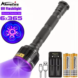 Linterna LED UV luz negra para tinta invisible y manchas mascotas