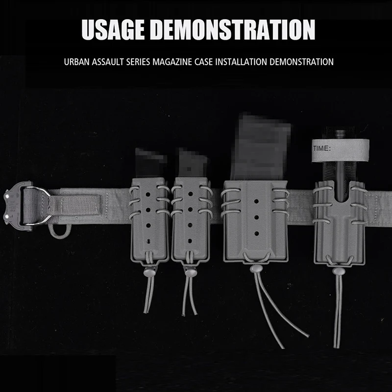 Bolsa de revista extendida de 9mm, submáquina táctica de pistola Airsoft MP5 MP7 UMP, funda larga Mag, serie de asalto urbano doble - imagen 5