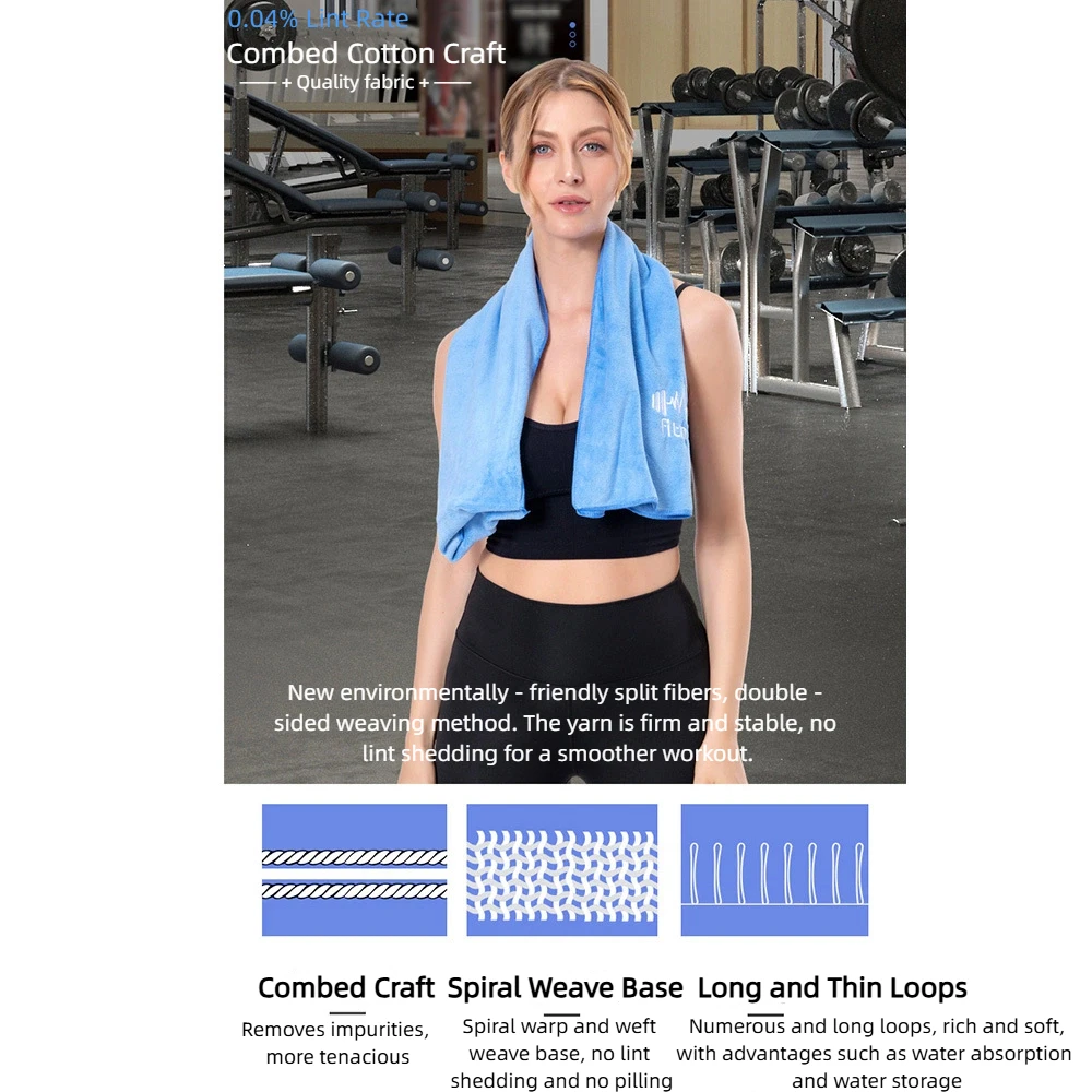 All - in - Toalla deportiva y de gimnasio - Secado rápido, ultraabsorbente para baño, correr, baloncesto y exteriores 40 × 95 cm - imagen 3