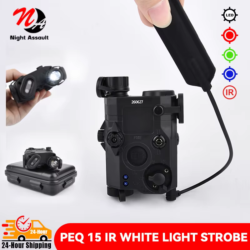PEQ-15 láser rojo/verde LED blanco airsoft