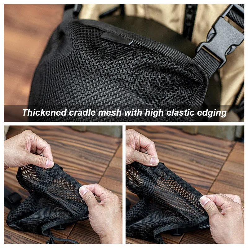 Bolsa táctica para casco, almacenamiento Molle multiusos, bolsa de transporte, bolsillo de red para caza, bolsa para cascos Airsoft, accesorios para mochila - imagen 3